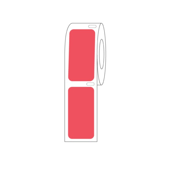 Direct Thermal Cryo Label 38x19mm for Lg Vials/Tubes Red Roll Form